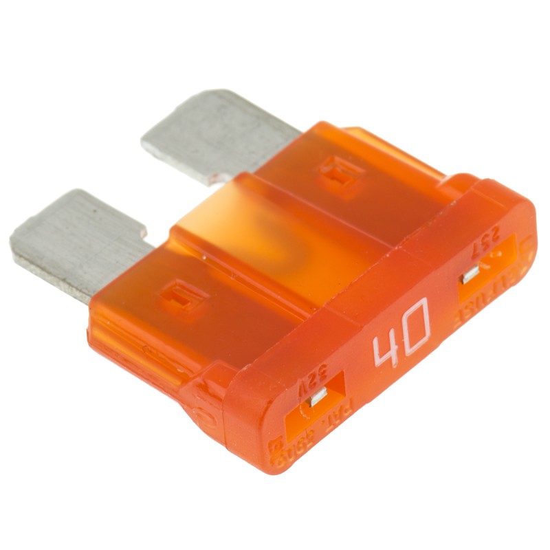 1 Pack of 10 - Littelfuse 40A Orange Blade Car Fuse, 32V dc