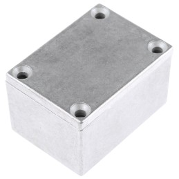1 pcs - Hammond 1590 Series Natural Die Cast Aluminium Enclosure, IP65, Natural Lid, 53 x 38 x 31mm