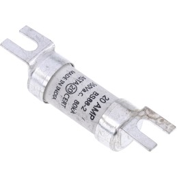 1 Pack of 5 - RS PRO 20A British Standard Fuse, A1, 550V ac, 44.5mm