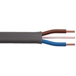1 Reel of 100 M - Prysmian 2+E Core Power Cable, 2.5 mm², 100m, Grey PVC Sheath, Twin & Earth, 27 A, 500 V