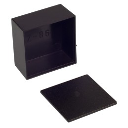 1 pcs - RS PRO Black ABS Enclosure, IP52, Black Lid, 41.8 x 41.8 x 21.5mm