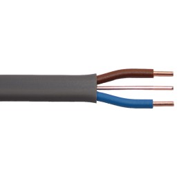 1 Reel of 50 M - Prysmian 2+E Core Power Cable, 10 mm², 50m, Grey PVC Sheath, Twin & Earth, 64 A, 240 V