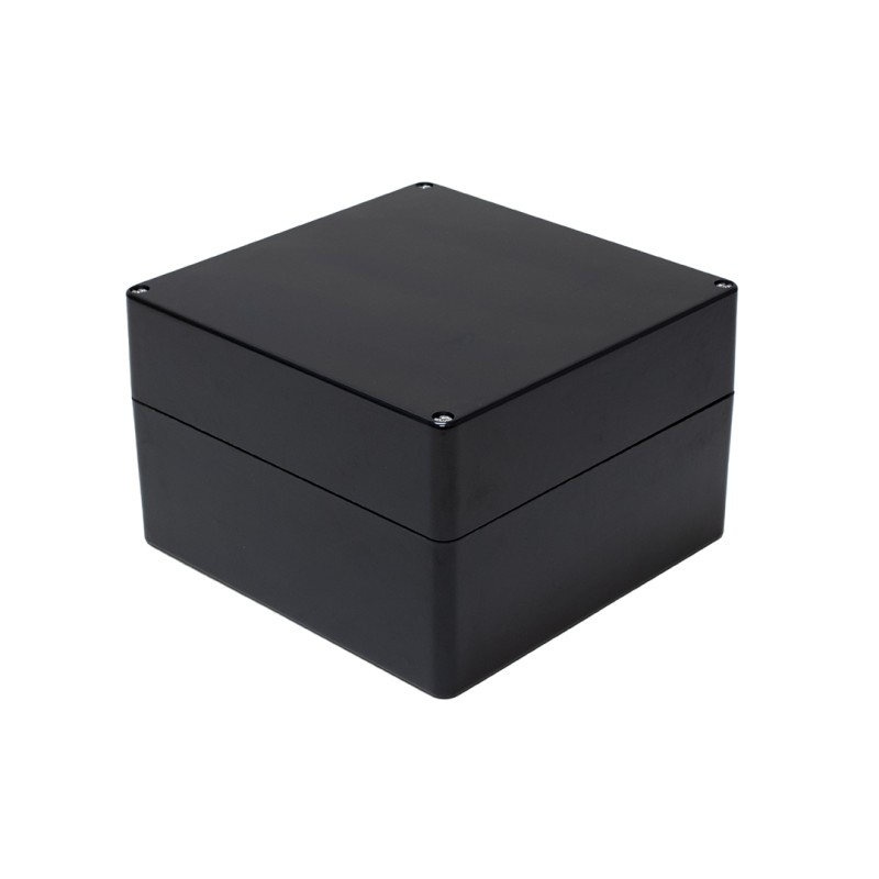 1 pcs - Hammond 1590ZGRPBK Series Black Fibreglass Reinforced Polyester Enclosure, IP66, 255 x 251 x 161mm