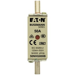1 pcs - Eaton 50A Centred Tag Fuse, NH000, 500V ac