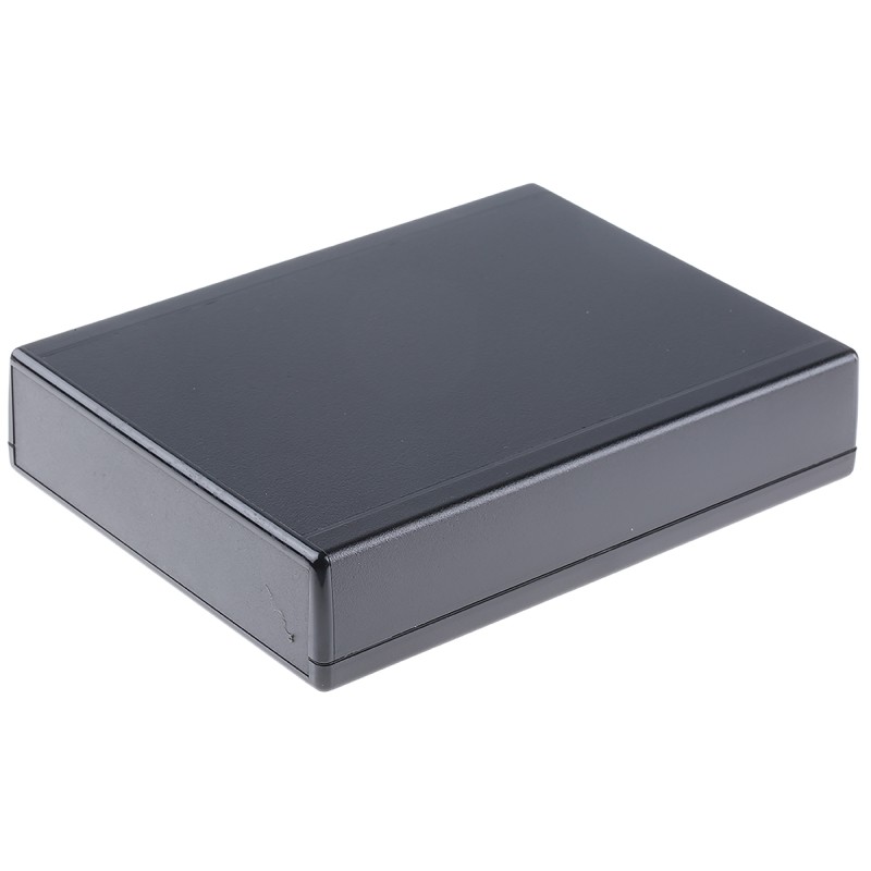1 pcs - RS PRO Black ABS Enclosure, Black Lid, 184.15 x 139.69 x 38.1mm