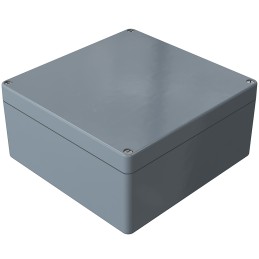 1 pcs - Rose Polyester Standard Series Grey Glass Fibre Reinforced Polyester Enclosure, IP66, IK08, Grey Lid, 255 x 250 x 120mm