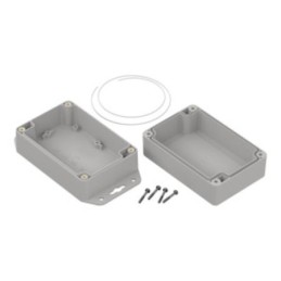 1 pcs - RS PRO Light Grey ABS Enclosure, IP65, Flanged, Light Grey Lid, 121.4 x 81.6 x 60.2mm