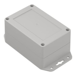 1 pcs - RS PRO Light Grey ABS Enclosure, IP65, Flanged, Light Grey Lid, 121.4 x 81.6 x 60.2mm