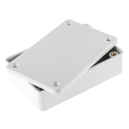 1 pcs - Hammond 1591 Series Grey Flame Retardant ABS Enclosure, IP54, Grey Lid, 85 x 56 x 25mm