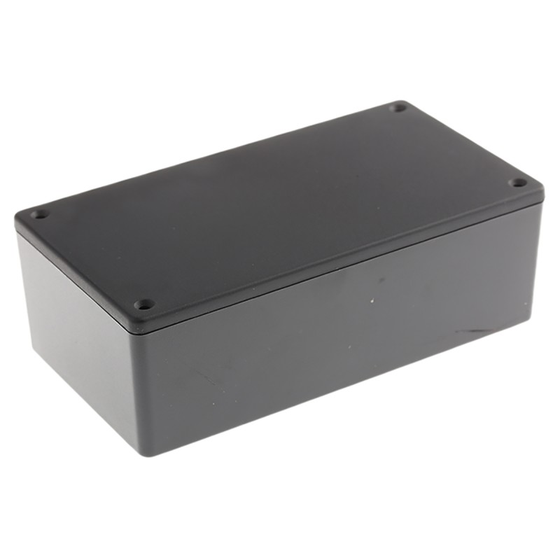 1 pcs - Hammond 1591 Series Black Flame Retardant ABS Enclosure, IP54, Black Lid, 152 x 82 x 47mm