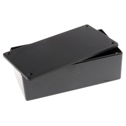 1 pcs - Hammond 1591 Series Black Flame Retardant ABS Enclosure, IP54, Black Lid, 152 x 82 x 47mm