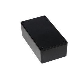 1 pcs - Hammond 1591 Series Black Flame Retardant ABS Enclosure, IP54, Black Lid, 152 x 82 x 47mm