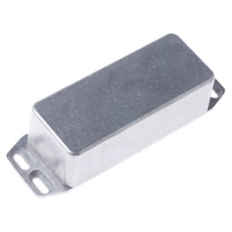 1 pcs - Hammond 1590 Series Natural Die Cast Aluminium Enclosure, IP65, Flanged, Natural Lid, 92.6 x 38.5 x 31mm