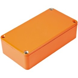 1 pcs - Hammond 1590 Series Orange Die Cast Aluminium Enclosure, IP54, Orange Lid, 119.5 x 94 x 34mm