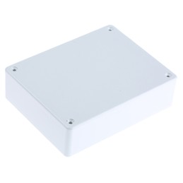 1 pcs - Hammond 1591 Series Grey Flame Retardant ABS Enclosure, IP54, Grey Lid, 121 x 94 x 34mm