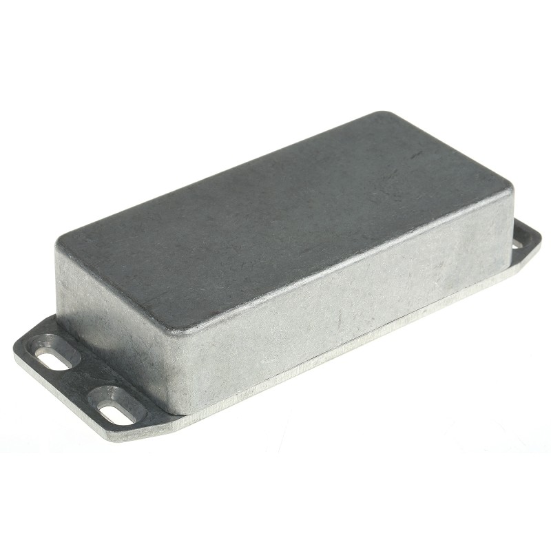 1 pcs - Hammond 1590 Series Natural Die Cast Aluminium Enclosure, IP54, Flanged, Natural Lid, 100 x 50 x 25mm