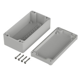 1 pcs - Bopla Euromas II Series Light Grey ABS Enclosure, IP65, Light Grey Lid, 160 x 80 x 57mm