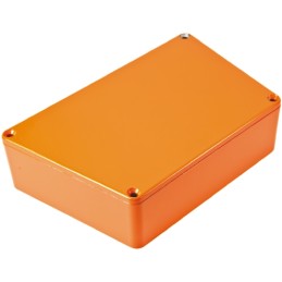 1 pcs - Hammond 1590 Series Orange Die Cast Aluminium Enclosure, IP54, Orange Lid, 95 x 121.8 x 39mm