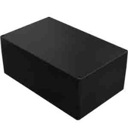 1 pcs - RS PRO Black Fibreglass Reinforced Polyester Enclosure, IP66, IK09, Black Lid, 161 x 400 x 250mm