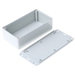 1 pcs - Hammond 1591 Series Grey Flame Retardant ABS Enclosure, IP54, Flanged, Grey Lid, 150 x 80 x 50mm