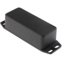 1 pcs - Hammond 1590 Series Black Die Cast Aluminium Enclosure, IP54, Flanged, Black Lid, 93 x 39 x 31mm