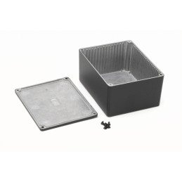 1 pcs - Hammond 1590-RIBBED Series Die Cast Aluminium Alloy Enclosure, IP54, 121 x 95 x 57mm