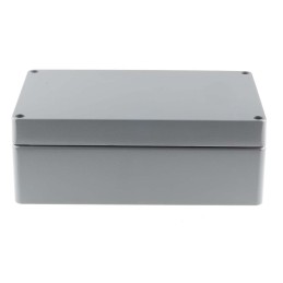 1 pcs - RS PRO Grey Die Cast Aluminium Enclosure, IP66, Grey Lid, 280 x 180 x 100mm