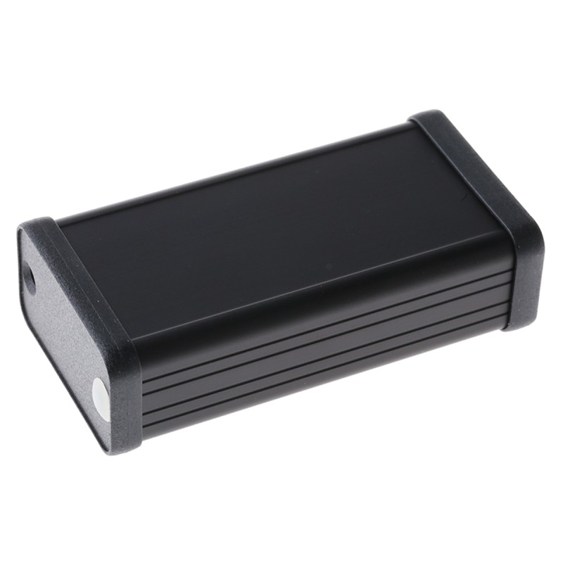 1 pcs - Hammond 1455 Series Black Aluminium Enclosure, IP54, Black Lid, 80 x 45 x 25mm