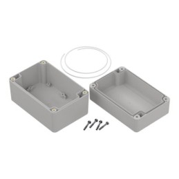 1 pcs - RS PRO Light Grey ABS Enclosure, IP65, Light Grey Lid, 120 x 80 x 75.2mm