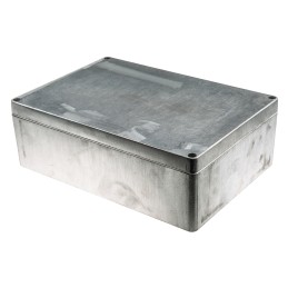 1 pcs - RS PRO Silver Die Cast Aluminium Enclosure, IP66, Silver Lid, 330 x 230 x 110mm