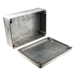 1 pcs - RS PRO Silver Die Cast Aluminium Enclosure, IP66, Silver Lid, 330 x 230 x 110mm