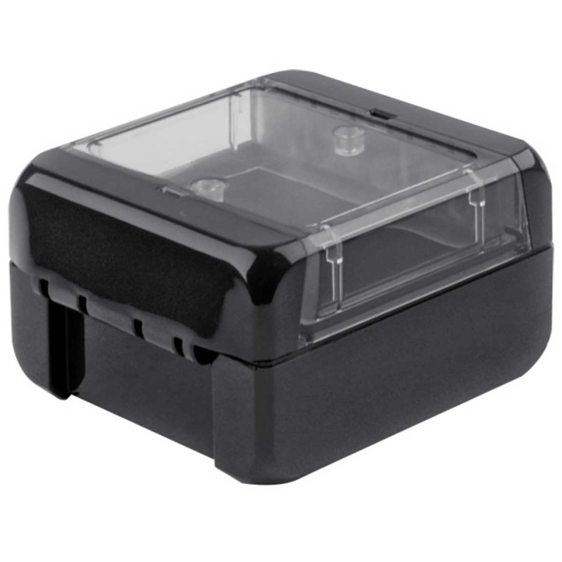 1 pcs - Bopla Bocube Series Graphite Grey Polycarbonate V0 Enclosure, IP66, IP68, IK07, Transparent Lid, 89 x 80 x 47mm