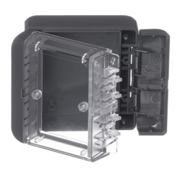 1 pcs - Bopla Bocube Series Graphite Grey Polycarbonate V0 Enclosure, IP66, IP68, IK07, Transparent Lid, 89 x 80 x 47mm
