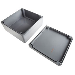 1 pcs - Fibox Euronord II Series Grey Polyester Enclosure, IP66, IP67, Grey Lid, 256 x 251 x 121mm