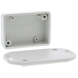 1 pcs - Hammond 1551 Series Grey ABS Enclosure, IP54, Flanged, Grey Lid, 50 x 35 x 15mm