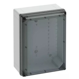1 pcs - Spelsberg Grey Polycarbonate General Purpose Enclosure, IP66, IP67, IK09, Transparent Lid, 400 x 300 x 226mm