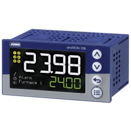 1 pcs - Jumo diraTRON Panel Mount PID Temperature Controller, 96 x 48mm 3 Input, 3 Output 2 Relay, 1 Logic, 20 - 30 V