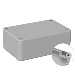 1 pcs - RS PRO Grey ABS General Purpose Enclosure, IP66, IK07, Grey Lid, 64 x 98 x 36.4mm