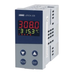 1 pcs - Jumo dTRON PID Temperature Controller, 96 x 48 (1/8 DIN)mm, 4 Output Logic, Relay, 110 - 240 V ac Supply Voltage