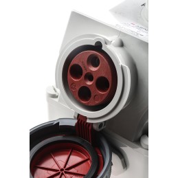 1 pcs - MENNEKES Switchable IP67 Industrial Interlock Socket 3P+E, Earthing Position 6h, 63A, 400 V