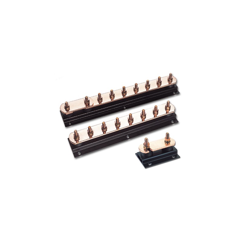 1 pcs - WJ Furse Copper Earth Bar L. 650mm x W. 90mm x H. 90mm 10 Ways