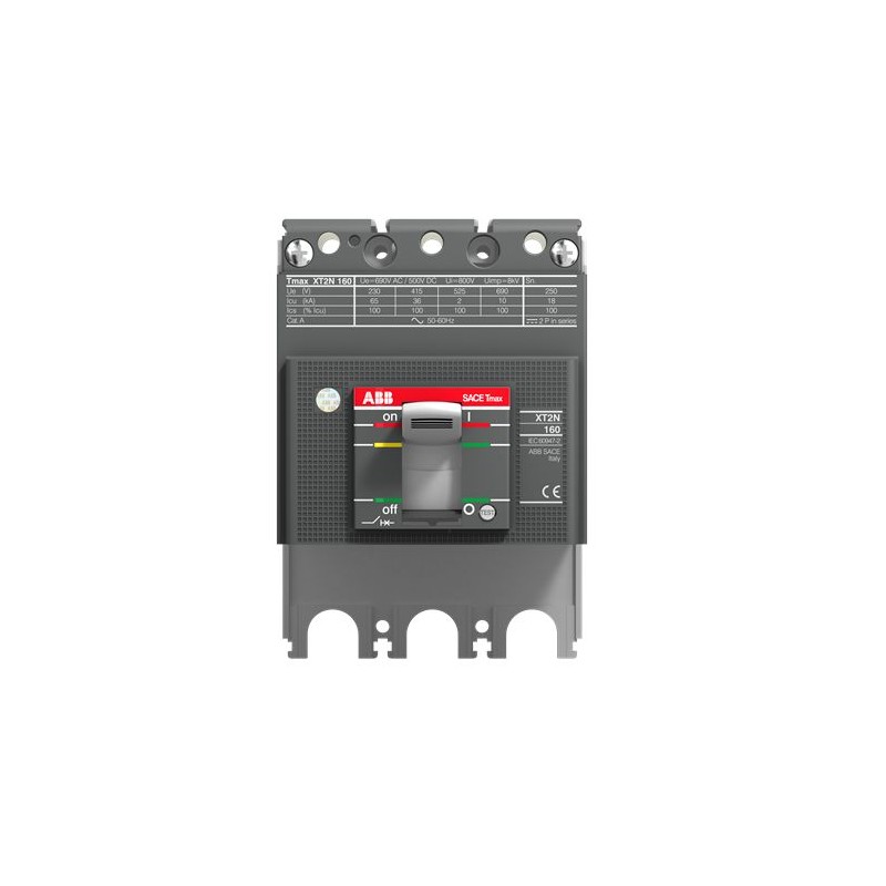 1 pcs - ABB, XT2L MCCB 3P 160A, Fixed Mount