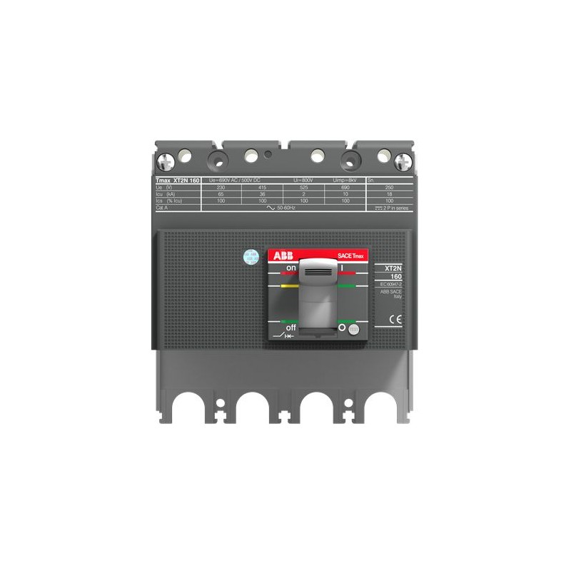 1 pcs - ABB, XT2S MCCB 4P 160A, Fixed Mount