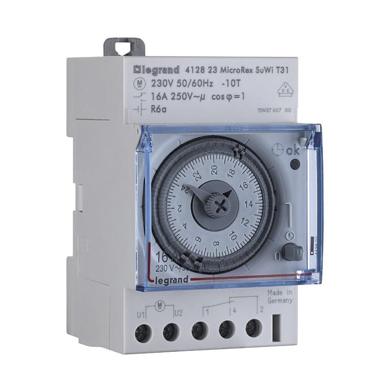 1 pcs - Legrand Analogue DIN Rail Time Switch 230 - 250 V ac, 1-Channel