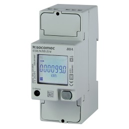 1 pcs - Socomec 1 Phase Backlit LCD Energy Meter