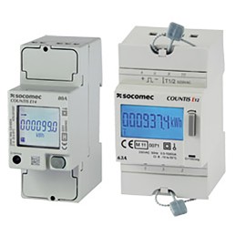 1 pcs - Socomec 1 Phase Backlit LCD Energy Meter