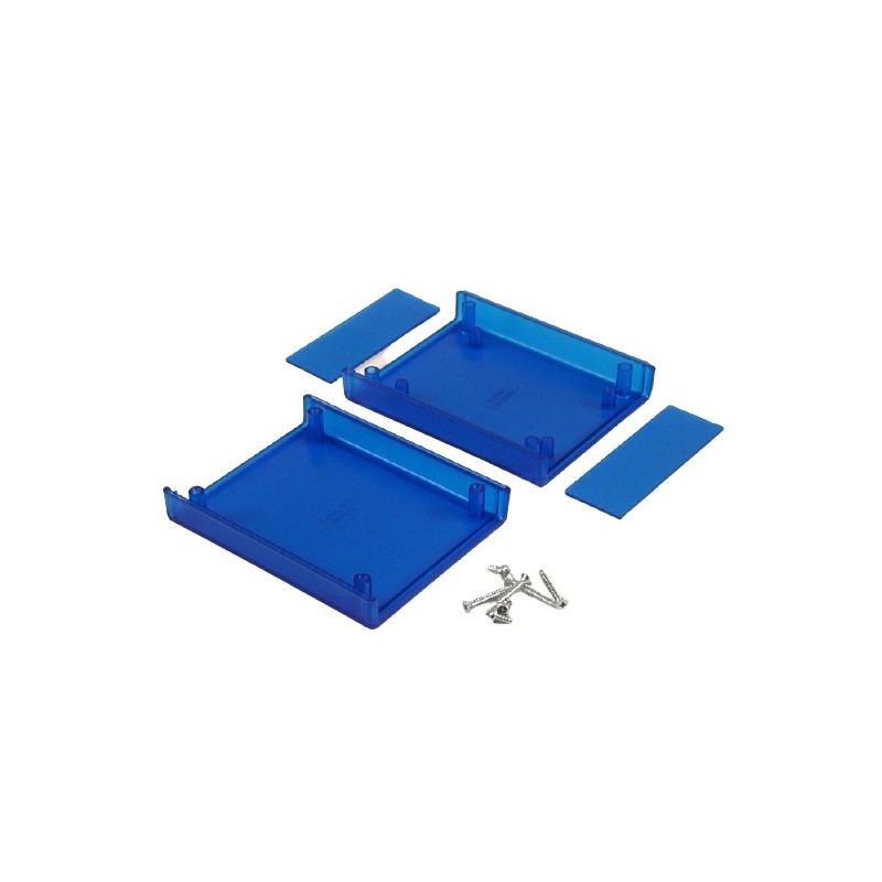 1 pcs - Hammond Transparent Blue ABS Instrument Case, 95 x 76 x 30mm