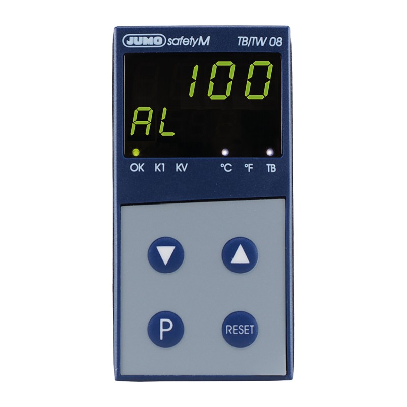 1 pcs - Jumo TB/TW 08 Temperature Limiter, 96 x 48mm 1 Input, 3 Output Analogue, 110 - 240 V ac Supply Voltage