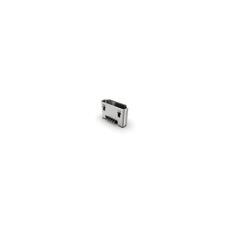 1 pcs : USB3190-GF-C - USB Connectors Micro B Skt Vert Mid Mount H3.95 SMT GF 0.8mm stake T+R+C