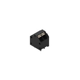 1 pcs : 691809320302 - Fixed Terminal Blocks WR-TBL 3.81mm pitch Modular THR Black 45 deg Dual Pin cable entry Screwless Push In